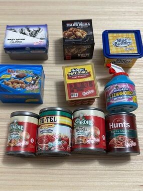 Shopkins Real Littles Lot of 10 Food Items with matching shopkin